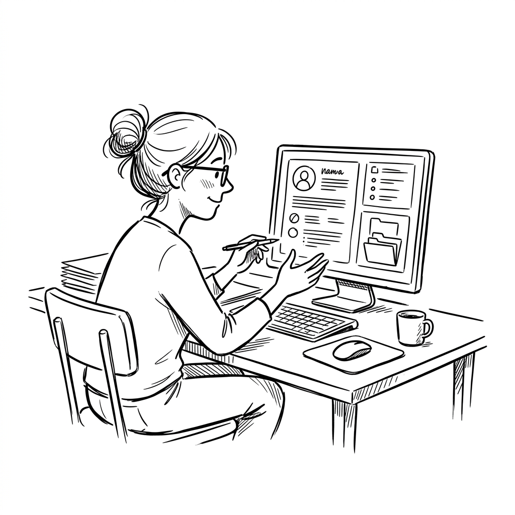 Sally updates profile